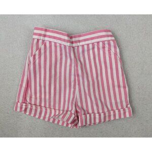 VINTAGE GIRL'S PINK & WHITE STRIPED SHORTS - STONE APPAREL - SIZE 3T
